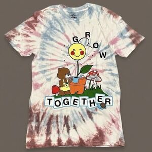 Altru Apparel Grow Together Tie Dye T-Shirt Men Small Mushroom Bear Graphic NWOT